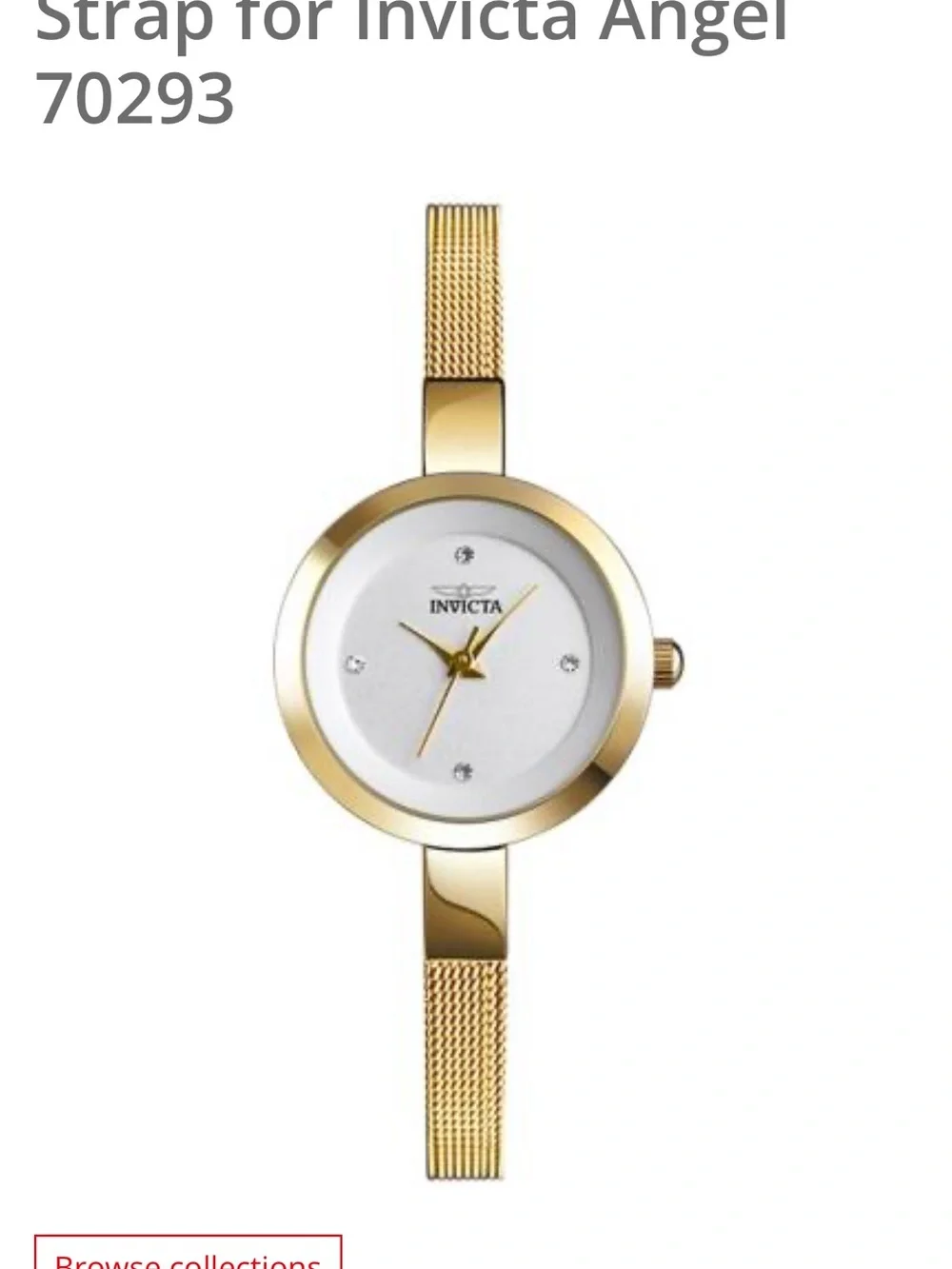 Invicta Women's Gold-Tone Mesh Strap Watch - NIB